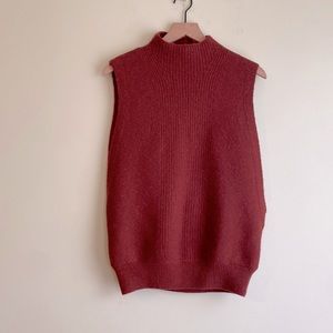 NWOT Banana Republic Alpaca Blend Turtle Neck Sleeveless Tunic Sweater